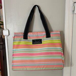 SCOUT Insulated Market Tote Beach Picnic Bag Freshly Squeezed Stripe